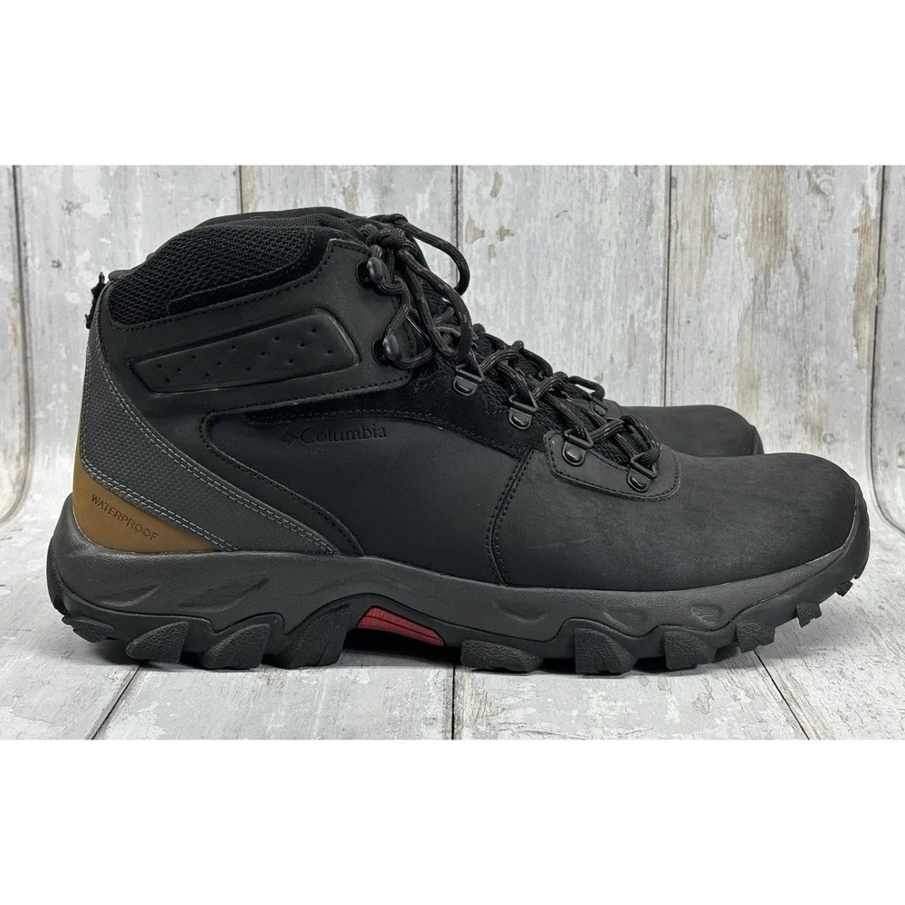 Columbia Newton Ridge Plus II Waterproof Hiking Boots Men's 12 Black Shark